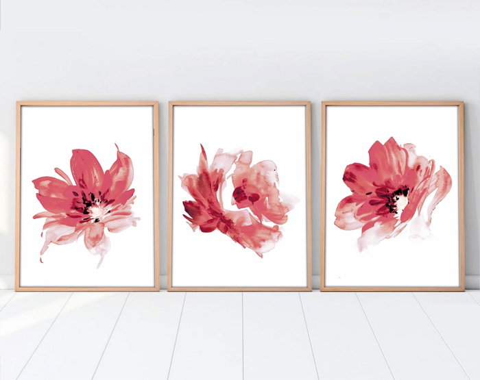 Wallity Huhu216 Cuadro Decorativo Enmarcado en MDF (3 Piezas) 50 x 70 cm